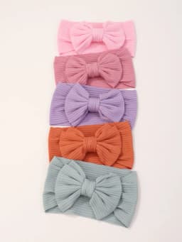 5pcs/set 0-3Y Headbands Chiffon Flower Soft Strecth Hair Band Handmade for Baby Newborns Head Tie Infants Babe Hair Accessories