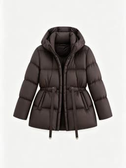 Winter High Quality Hooded Down Jacket Women White Duck Down Thicken Warm Outwears Female Waist Drawstring Parker Down Jacket