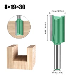 3mm-20mm Diameter 8mm Shank Straight Bit Tungsten Carbide Single Double Flute Router Bit Wood Milling Cutter For Woodwork Tool