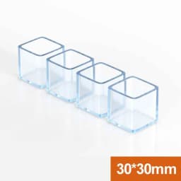 10Pcs Round / Square Rubber Floor Protectors Chair Leg Caps Pads Furniture Feet Non-Slip Covers Leveling Feet Home Decor