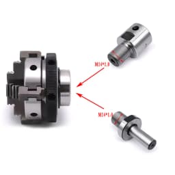 Sanou Lathe Chuck 3/4 Jaw Self-Centering K01-50 K01-63/ K02-50 K02-63 M14*1 Thread With Connecting Rod for Mini DIY Wood Lathe