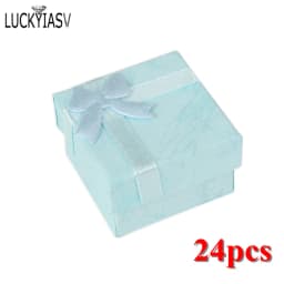 Ring Gift Box Jewelry Organizer Paper Box Ring Packaging Box Jewellry Store Container Earring Case 24pcs/Lot