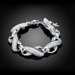 Hot Sale 925 Sterling Silver Chain Solid Bracelet for Women Mens Charm Party Gift Wedding Fashion Jewelry