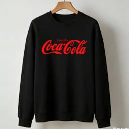 Unisex I Need A Cola Logo Autumn and Winter Sweatshirt Coke Lover Hoodie Gift for Matching Hoodies Long Sleeve Casual Pullover