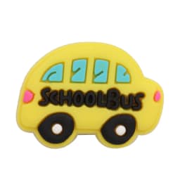 1pcs PVC Shoe Charms Folder Book Graduation School Bus Teacher Schoolbag Sandals Shoes Decoration Fit Wristbands Kid Party Gift
