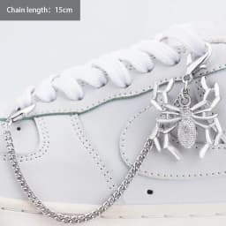 1PC Heart Star Pearl Shoe Laces Chain Punk Luxurious Diamond DIY Detachable Studded Pentagram Shoelace Accessories Jewelry Penda