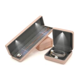 LED Ring Box Wedding Engagement Pendant Bangle Bracelet Earring Storage Case Customized Logo Gift Packaging
