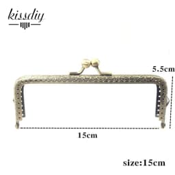 10PCS 6.5 7.5 8.5 10.5 12.5 15 18 20CM Square Metal Purse Frame for Bag DIY Handmade Kiss Lock Wedding Clutch Frame Accessory