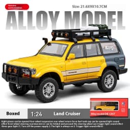 1:24 Scale LC80 Off-road Vehicle Alloy Car Model Diecast Toy Ornament Gift Souvenir Collectible