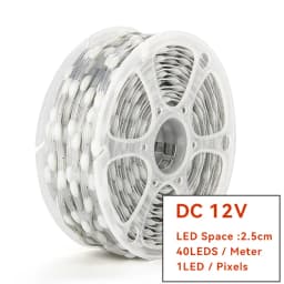 KTRLIGHT DC5V/12V 1.5cm-10cm Pitch 3Pin Clear Wire WS2811 LED Seed Pixel String Light RGB IC Addressable Full Color IP68