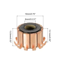 11 Sizes Electric Motor Commutator 7/8/10/12 Gear Teeth 4-10mm ID 11-23mm OD Copper Motor Accessory for Power Tools DC Motors
