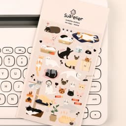 Meow Cute Kitty Decorative Sticker Diary Album Label Sticker DIY Scrapbooking Stationery Stickers Escolar