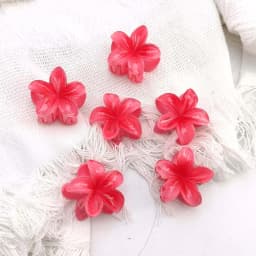 6Pcs Gradient Hair Clips New Flower Hair Claws Small Size Fashion Headwear Hairpin Crab Barrette Hair Accessories for Women
