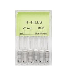 6Pcs/Pack Dental Files Hand Use H-Files 21/25mm Stainless Steel Endodontic Root Canal Files Dentist Tools Dental Lab Instruments