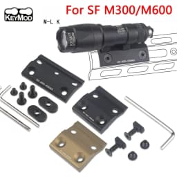 Tactical ARIS Series Surefire M300 M600 Offset Scout Mount Fit 20mm Ml-k Keymod SMR Rail Base for M600B M951 M620 Flashlight