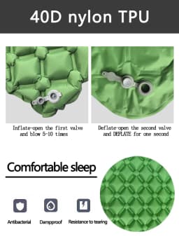 Camping Inflatable Mattress In Tent Folding Camp Bed Sleeping Pad Picnic Blanket Travel Air Mat Camping Equipment
