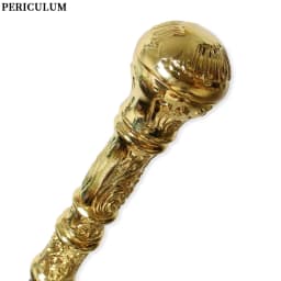 Shiny Gold Alloy Victorian Walking Cane With Round Handle Detachable Vintage Walking Stick Cosplay Party Prop for Men And Women