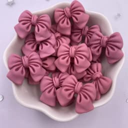 Resin Kawaii Colorful Painted Cartoon Bowknot Flatback Stone Figurine 20PCS Scrapbook DIY Decor Home Accessories Crafts OM201