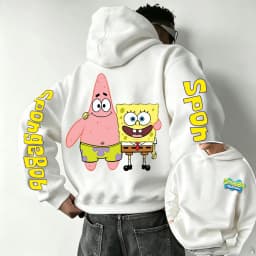 SpongeBob SquarePants and Patrick Star Cartoon Anime 2026 New Spring and Autumn Men's and Women's Fashion Hooded Sports Hoodies