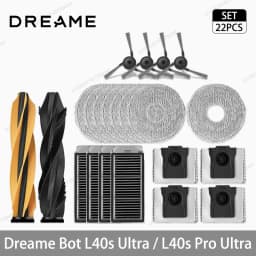 Dreame L40s Ultra / L40s Pro Ultra Vacuum Cleaner Replacement Accessories Main Side Brush HEPA Filter Mop Cloths Dust Bag Spare