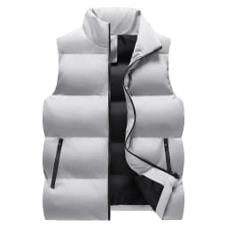 2026 Men Autumn Winter Stand Collar Windproof Slim Fit Warm Vest Outdoor Casual Sleeveless Jacket Fashion Trendy Clothing