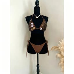 3 Pcs Shell Swimsuit Bikini with Skirt Swimwear Swimsuit Women Separates Push Up Swimwear Swimsuit Bathing Suit