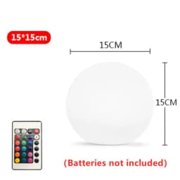 Super Big LED Glow Round Ball Night Lights Battery Powered Remote 16 Colors Garden Landscape Lawn Lamps for Indoor Outdoor Decor