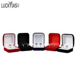 Velvet Trinket Box Ring Box Jewelry Organizer Double Rings BoxJewelry Box Wedding Gift Box Joyeros Organizador De Joyas