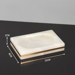 White Onyx Natural Marble Bathroom Accessories Set Gold Luxury Soap Dispenser Soap Dish Tray Toothbrush Holder Bathroom Set