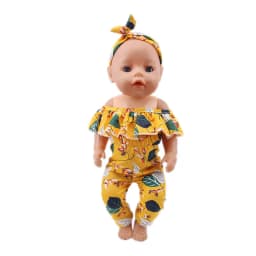 25 Styles Yellow Skirt Doll Clothes For 43 Cm Baby Doll & 18 inch American Doll Girl's Dress,Our Generation Accessories Toys