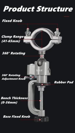 360° Rotating Table Bench Clamp Vise Electric Drill Rack Support Stand Holder Multifunctional Bracket For Grinder,Rotary Tool