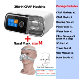 Resoxy 20AH Auto CPAP APAP household Sleep Therapy Machine With Sleeping Mask Heated Hose&Humidifier Portable Travel for Sleep