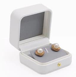 PU Leather White Jewelry Storage Box Earrings Ring Pendant Necklace Bracelet Organizer Display High-end Jewelry Box Joyero