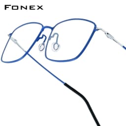 FONEX Titanium Glasses Frame Men Brand Design Square Korean Japaness Ultralight Eyeglasses Morten Screwless Denmark Eyewear 5913