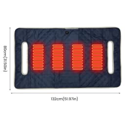 4 Zones Heated Seat Cushion Mat USB Electric Heating Pad Outdoor Camping Chair Heated Cushion 3 Gears Temperature Foot Warmer