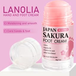 [Super Anti-Cracking] Sakura 60% Urea + 2% Salicylic Acid Hand and Foot Stick Plus+, Super Anti-Cracking Hand and Foot Cream Stick, Moisturizes from Within in 5 Minutes, Fast Results, 72-Hour Deep Hydration, Locks in Moisture, Prevents Cracking, Protects Skin Barrier, Smoothes Skin, Leaves It Smooth and Flawless, Improves Skin Elasticity, Presents a Healthier Skin, Suitable for Extremely Dry, Cracked, and Rough Hands and Feet, Stick Design