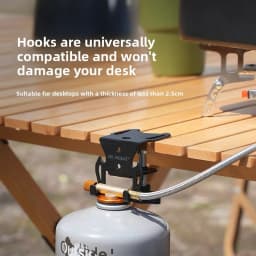 Hang Gas Canister Hook Outdoor Multi-purpose Gas Tank Hook With Hanging Plate Bottle Opener Camping Table Gas Stove Tank Hook