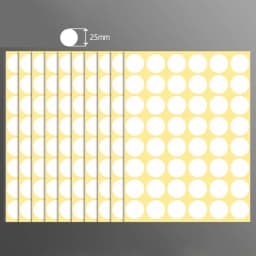 15Sheets/Pack White Round Spot Circles Sealing Stiker Paper Labels DIY Dot Stickers Adhesive Package Label Decoration
