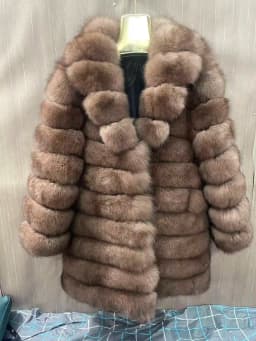 Women's Detachable Real Fox Fur Jacket Thick Warm Removable Vest Luxury Fashion Solid Color Transformable Coat