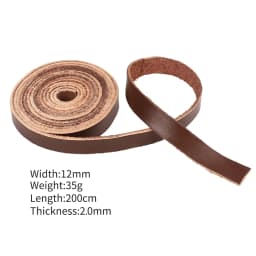 1 Roll 2 Meters DIY Genuine Leather Strips for Bag Accessories Belt Handle Crafts Making Cow Leather Strap Braided Threads