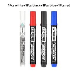3/6 Pcs/set Deli Permanent Art Markers Pens Waterproof Oil Based Paint Markers for Rock Wood Fabric Plastic Canvas Glass Canvas