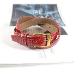 New Genuine Leather Simple Versatile Crocodile Pattern Women's Thin Belt Decoration with Dress Fashion Casual Trouser Straps