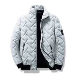 Men Parkas Solid Color Stand Collar Quilting Lightweight Mens Jacket Autumn Winter Casual Outerwear Business Coat Men MY1013
