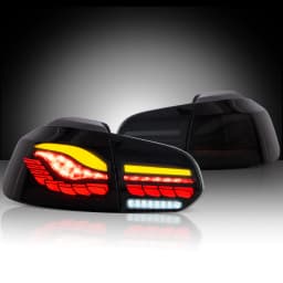 08-14 Golf 6th Gen Mk6 Hatchback Vland II OLED Tail Lights With Dynamic Welcome Lighting (GTS Style)