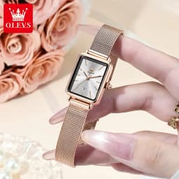 OLEVS 3692 Original Quartz Watch With Gift Box for Woman Ultra Thin Fashion Simple Square Auto Date Waterprorof Ladies Watch New