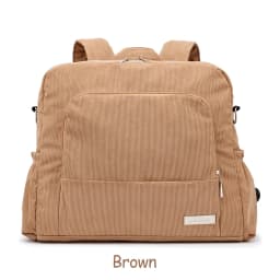 Soboba Large Capacity Diaper Backpack for Mom with Soft Corduroy Fabric and Convenient Design