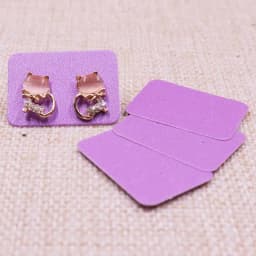 100pcs Cute Solid Color Earring Paper Package Card DIY Small Stud Earring Card White Kraft Pink Jewelry Display Card