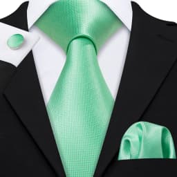 Barry.Wang Green Mint Teal Men Tie Hanky Cufflinks Set Jacquard Olive Sage Lawn Cyan Necktie for Male Wedding Business Gift