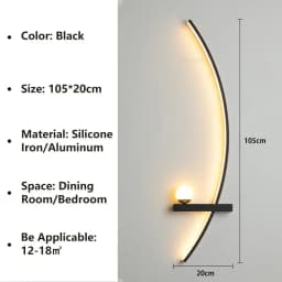 Nordic LED Wall Lamp Stripes Wall Sconce for Bedroom Bedside Living Room Study Stairs Home Decor Indoor Lighting Fixture Luster