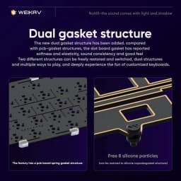 Rainy65 NUT65 Mechanical Keyboard Aluminum Kit 68% Layout HotSwap Three Mode Rgb Gaming Keyboard FR4 E-sports Accessories